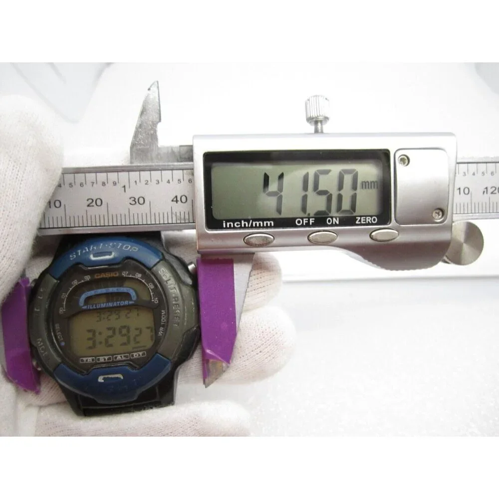 Men Casio Illuminator Quartz Digital 41mm Round Watch (H449)